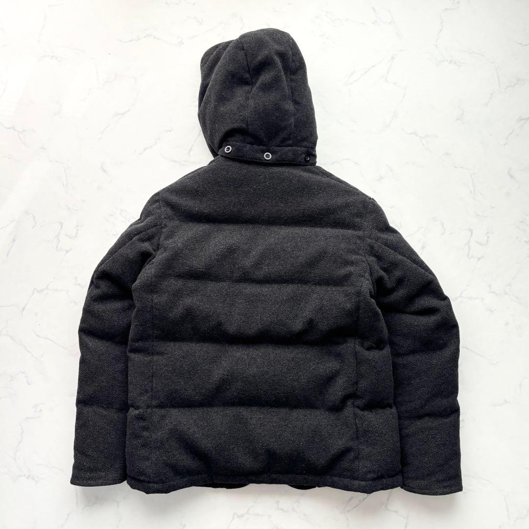 ダントン ビームス別注 ウールモッサ ダウンジャケット くるみ 黒