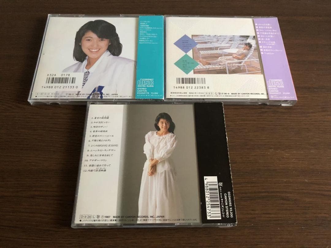 新田恵利 旧規格3タイトルセット(1st～3rd) 消費税表記なし 帯付属