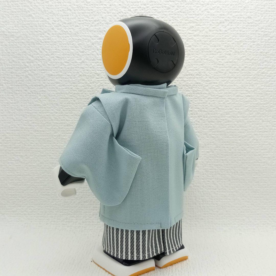 はむいちな 様 ロボホン 服 淡青藤色&山葵色 きもの 仙台平袴風