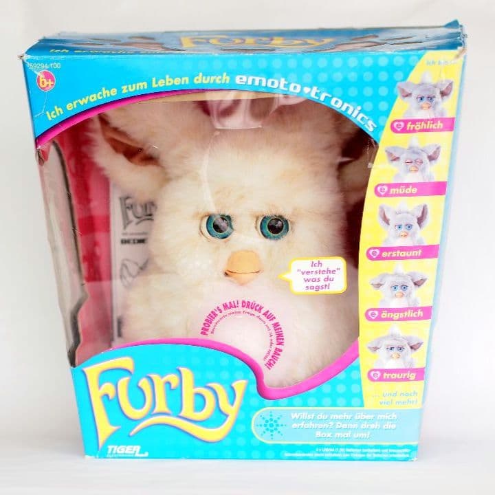 稼働品】キャラメルシロップ ブルー目 ドイツ語版 ファービー2 2005