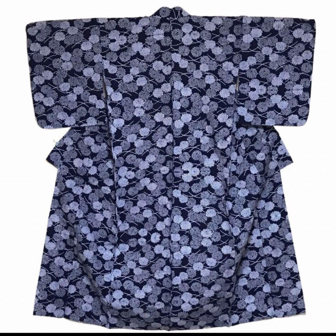 ご提案価格にてご案内です 浴衣 本染め 大菊 露芝 レトロモダン