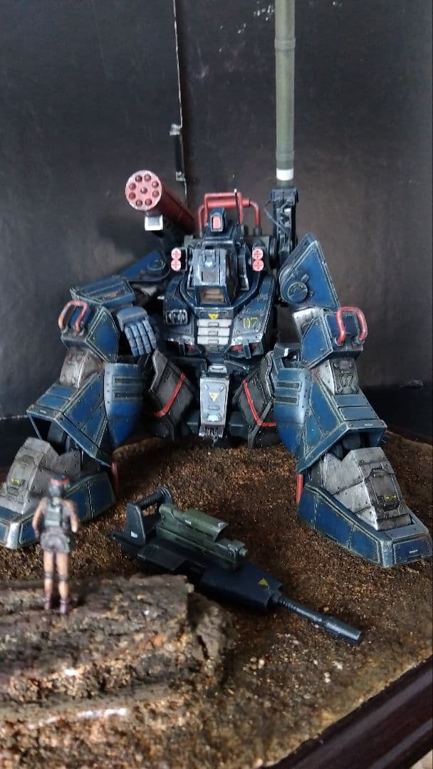 旧キットタカラ1/48ダグラム改造完成品 朽ちダグラムポーズ可能 ジオラマ付き 12）miyasan＜タカラ 1/48 ダグラム＞ | 酒餅80'sロボプラモコン