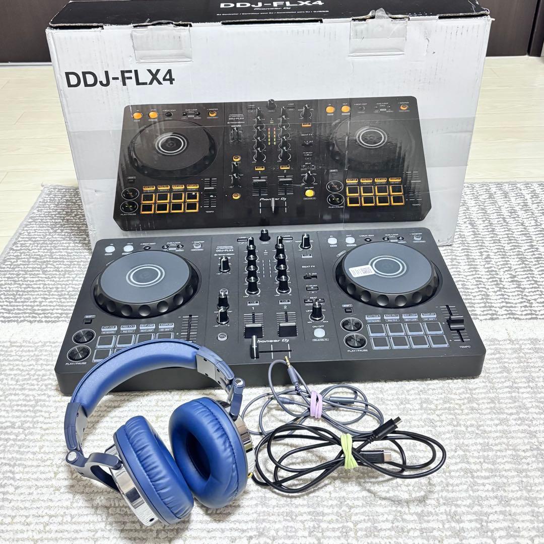 【未使用】Pioneer DDJ-FLX4 DJコントローラー&ヘッドホンセット Pioneer DJ DDJ-FLX4 ヘッドホン付きセット DJコントローラー