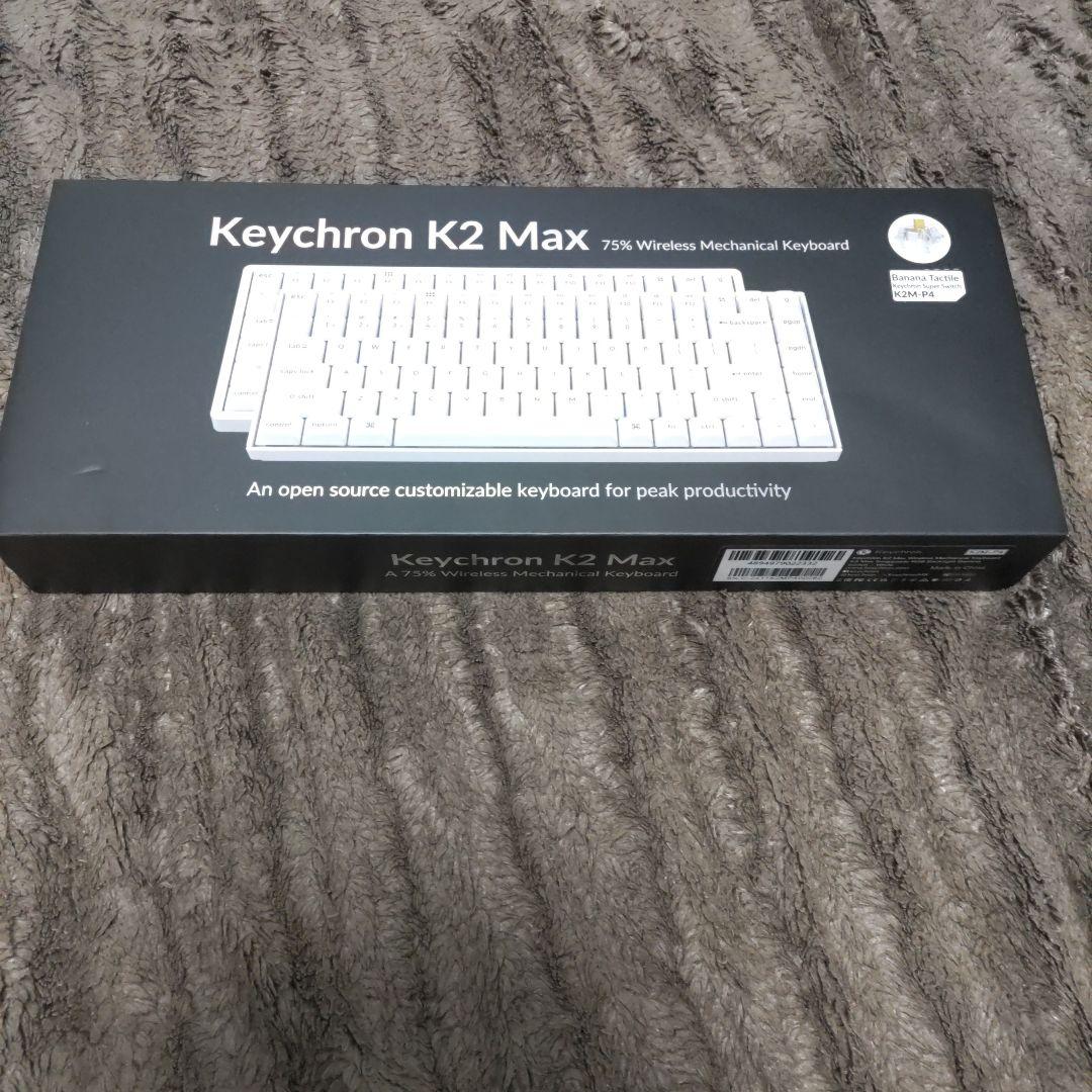 Keychron K2 Max QMK 白ホットスワップ/RGBスーパーバナナ - メルカリ