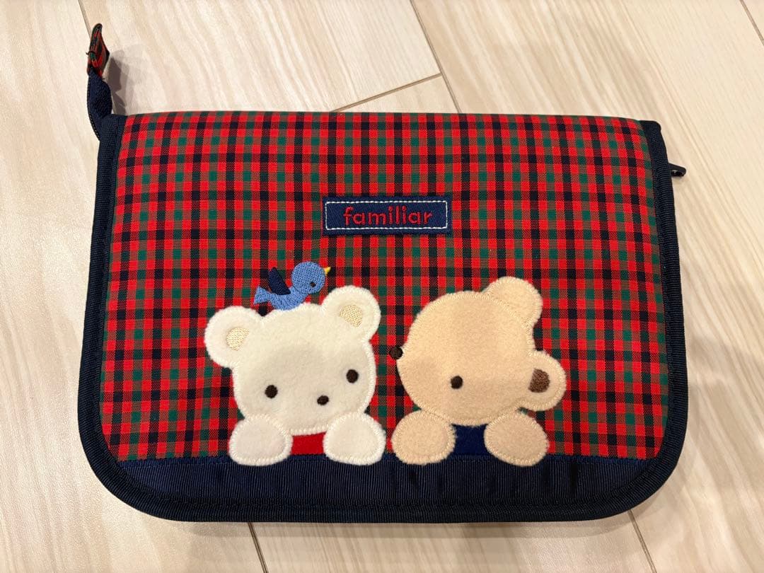 familiar ファミリア 母子手帳ケース 赤チェック 002 新品☆ 002 ファミリア 母子手帳ケース 赤チェック ポーチ M 母子手帳