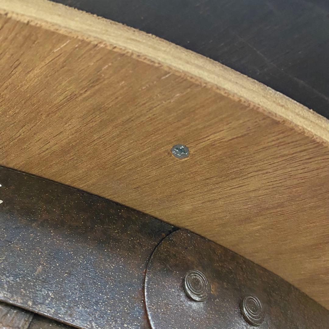 6668②木製古樽 バレルテーブル 直径約80㎝ 高さ約103㎝ キャスター