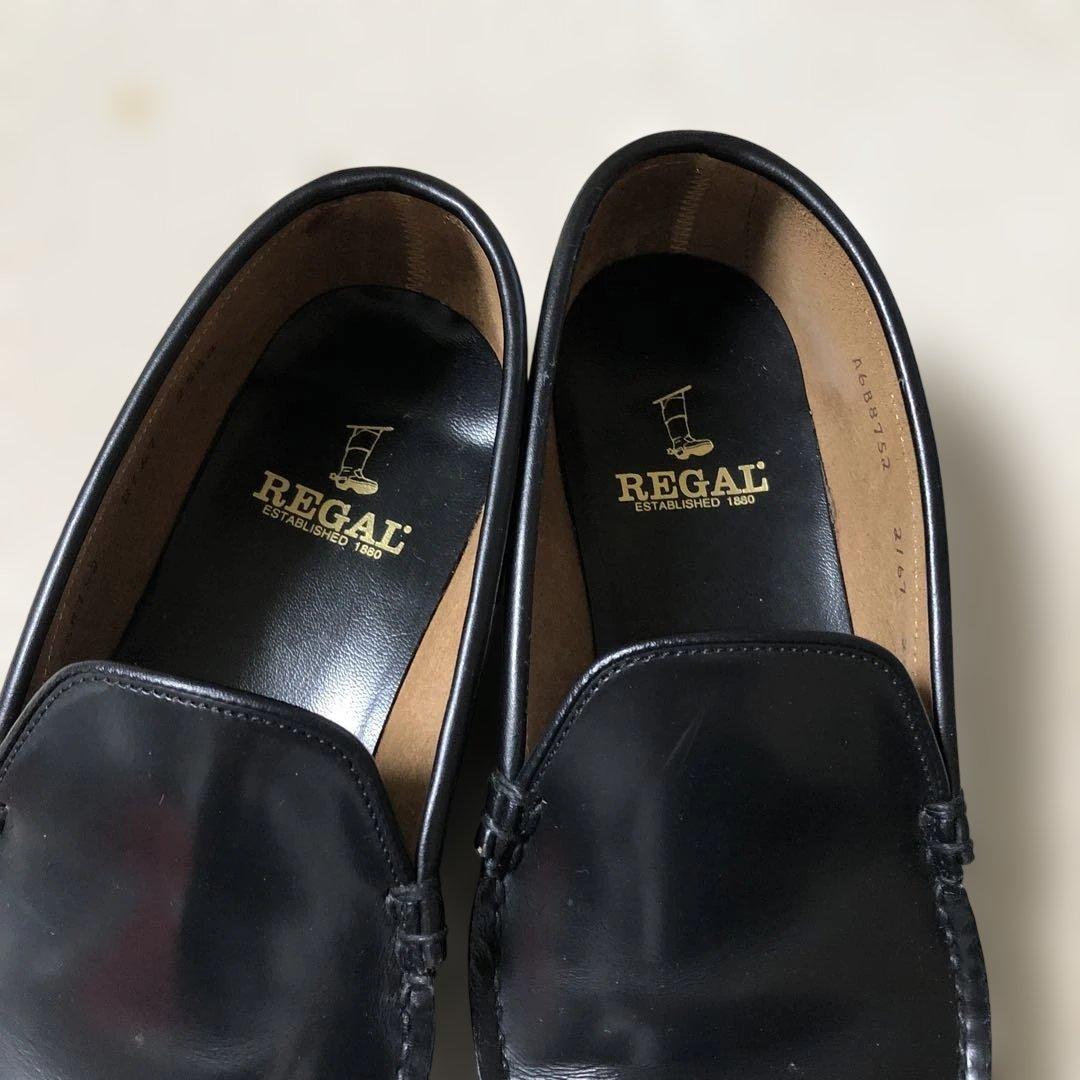 REGAL 黒 レザー ローファー - メルカリ