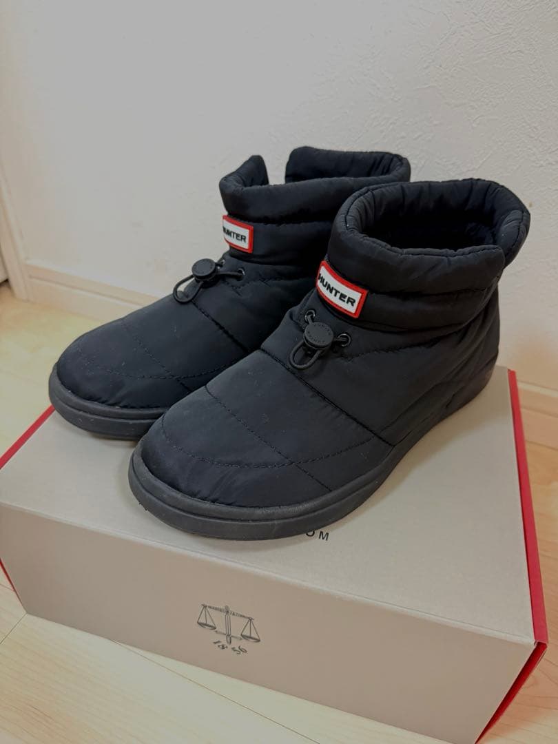 HUNTER ハンター　スノーブーツ　ブラック ユニセックス ハンター グリップ トール スノー ブーツ - ブラック