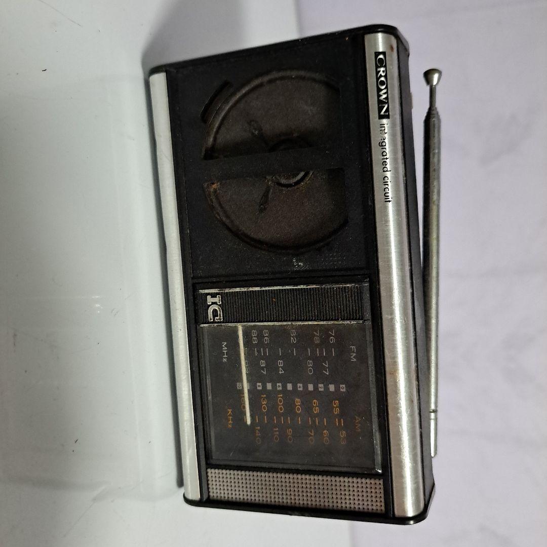 激レア 昭和レトロ CROWN TRF-702 トランジスタ ラジオ - メルカリ