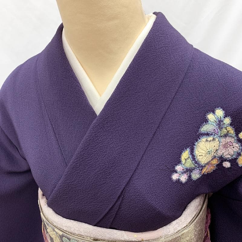 502mh52○翠山 着物&袋帯セット 付下げ訪問着 辻が花絞り きものやまと