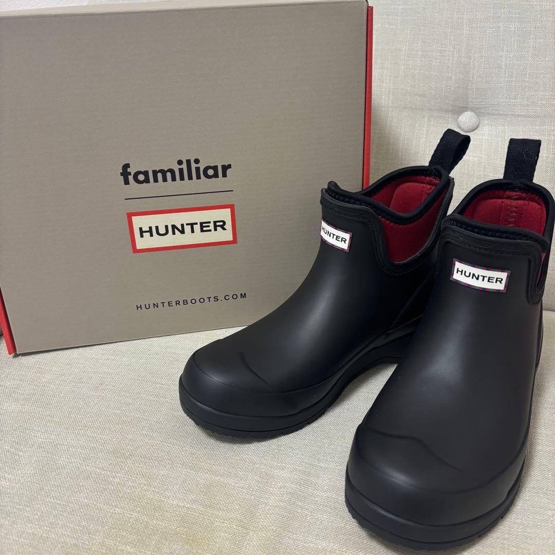 新品　HUNTER×familiar レインブーツ HUNTER×familiar