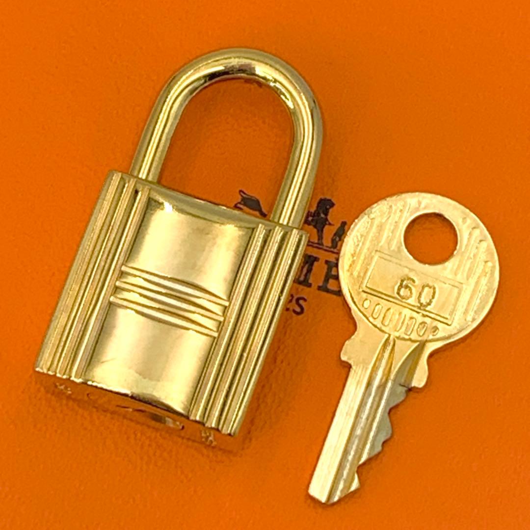 HERMES エルメス カデナ 60番 ゴールド 24Kメッキ 鍵付き 南京錠
