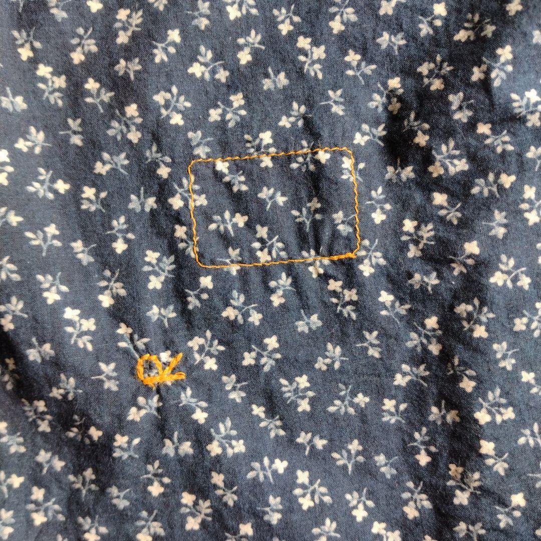 45R 雲間草プリントのフリルブラウス インディゴ／サイズ2 - メルカリ