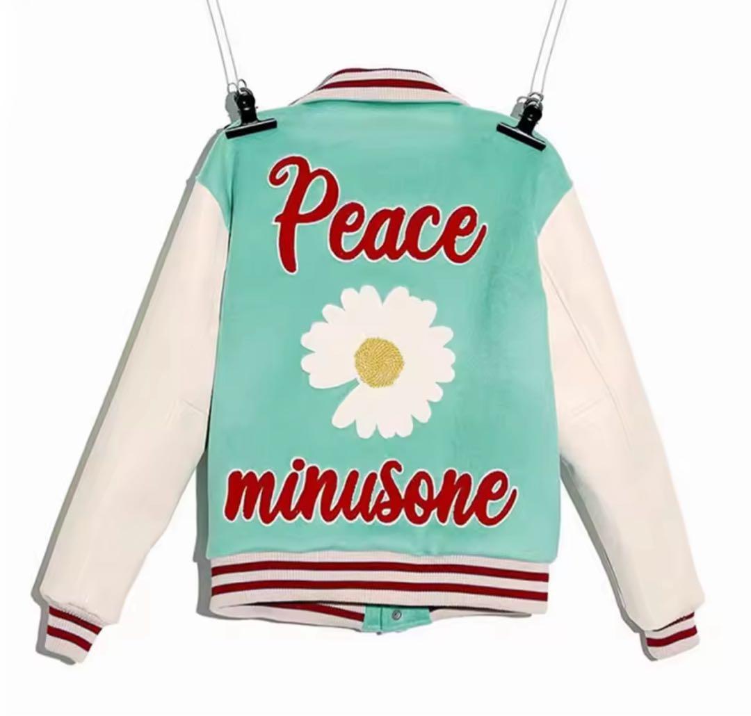 h*読様 g-dragon着用ミントグリーン スタジャン Peace minus - メルカリ