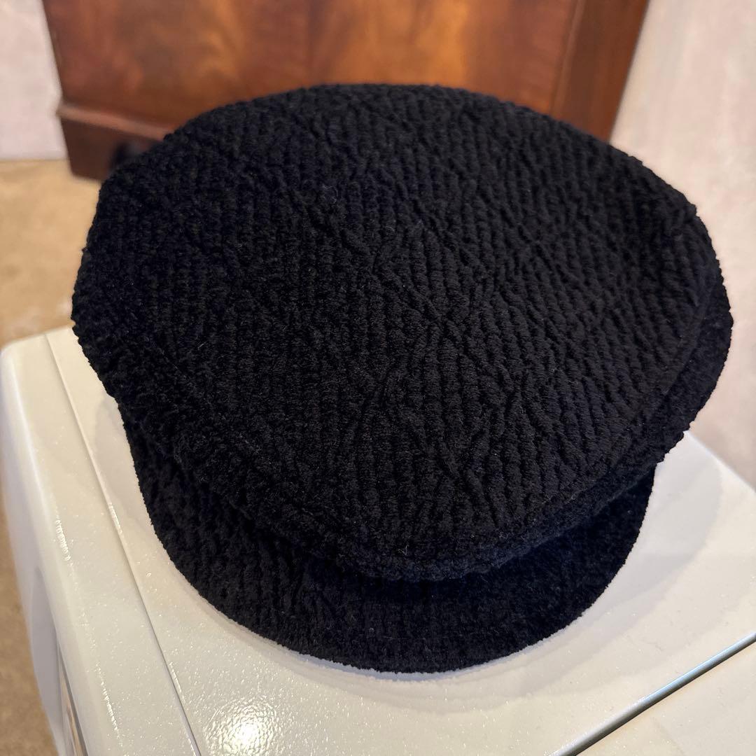 CHANELシャネル帽子キャスケットツイードブラック - メルカリ