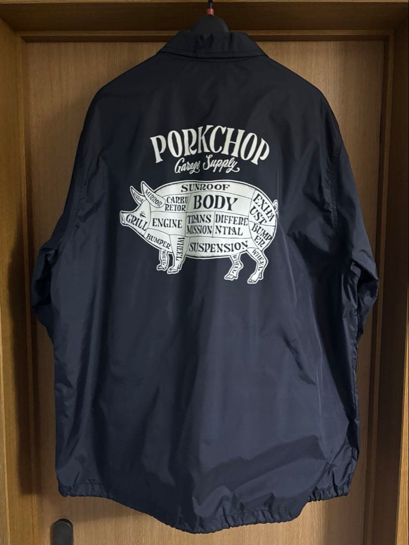ポークチョップ コーチジャケット ブラックL チャレンジャー マシス