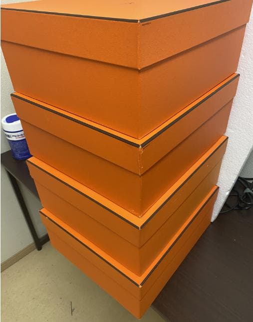 エルメス Hermes 4個 空箱No095 34x38x15