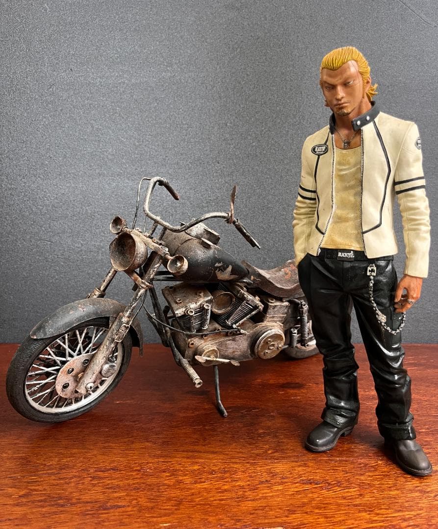 CROWS×WORST 高橋ヒロシサイン入り複製原画 河内鉄生 フィギュアバイク トラヴィス様 専用クローズ WORST 河内鉄生 高橋ヒロシ 直筆サイン複製