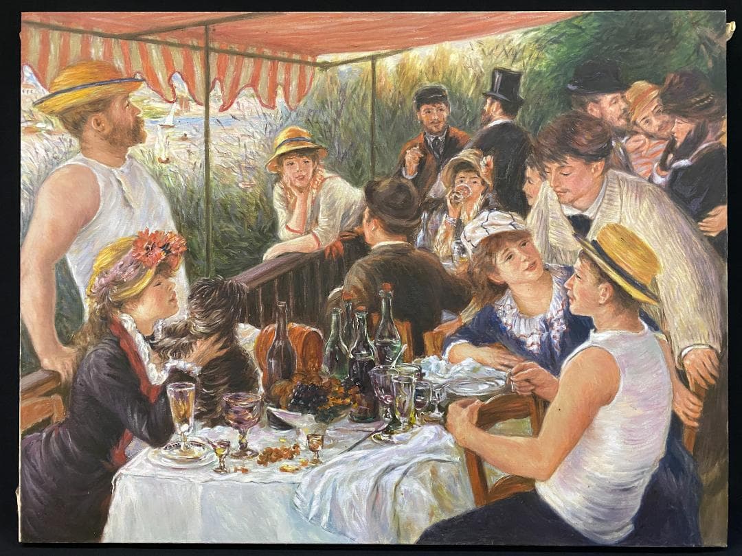 ピュエール＝オーギュスト・ルノワール『舟遊びをする人々の昼食』複製画　摸写② 舟遊びをする人々の昼食 - Wikipedia