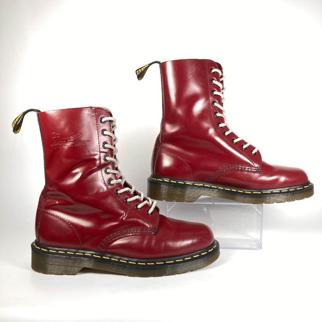 ドクターマーチン 10ホールワークブーツ レザー 10092 チェリーレッド