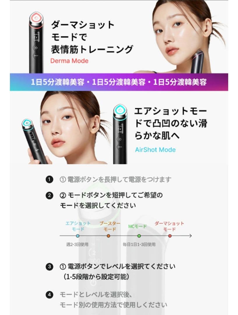 メディキューブ AGE-Rブースタープロ 日本語説明書 オールインワン美顔