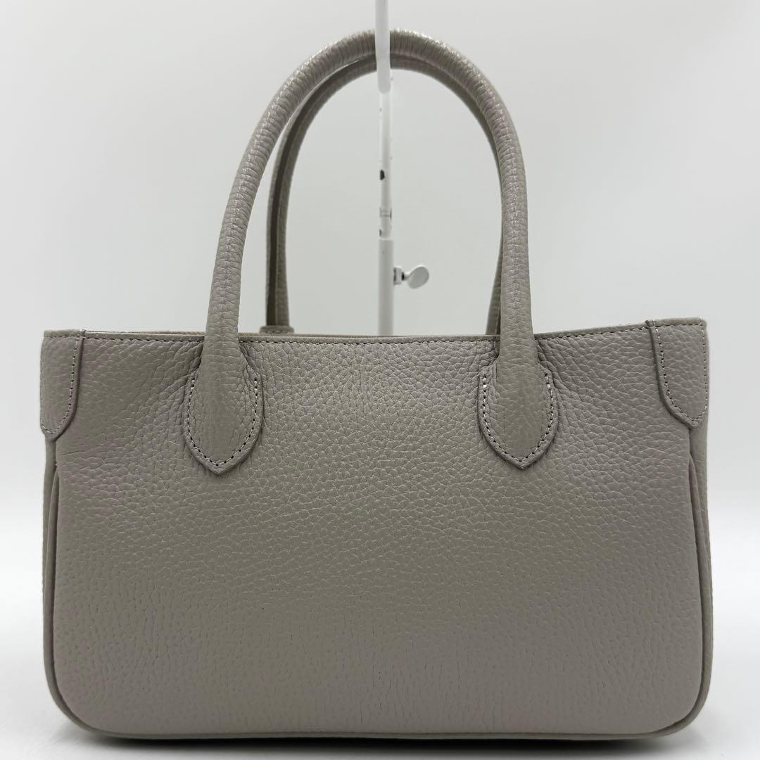 美品】ADMJ ショルダーバッグ 2way ベーシック 牛革シュリンク グレー