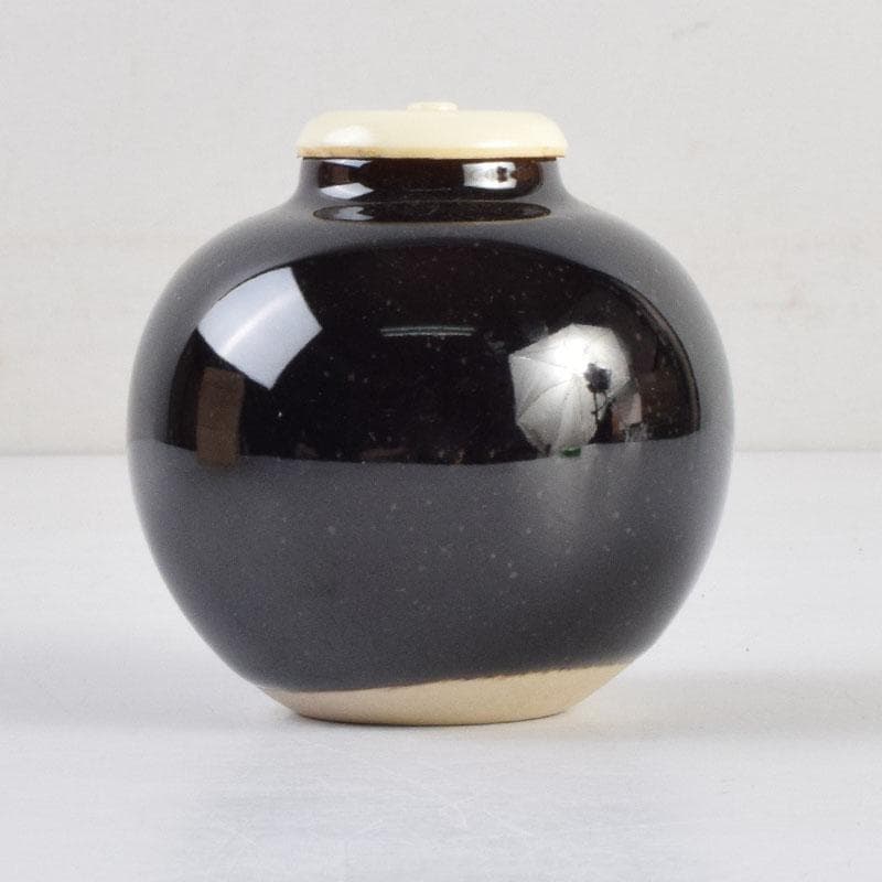 茶道具 古瀬戸 加藤藤山作 文琳茶入 仕覆付 共箱 V 8857 - メルカリ