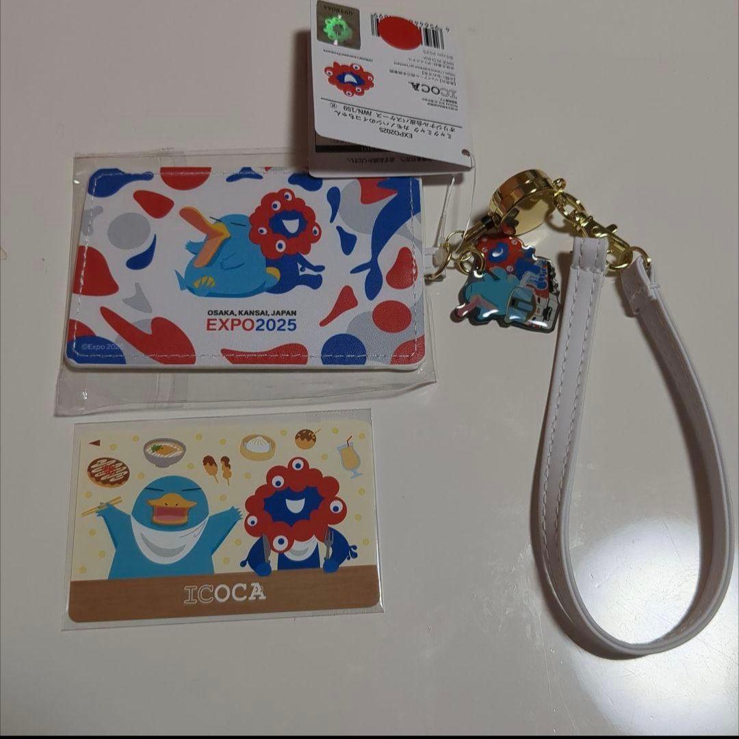 a*a様 ICOCA 大阪万博 ミャクミャク イコちゃん 合皮パスケースセット