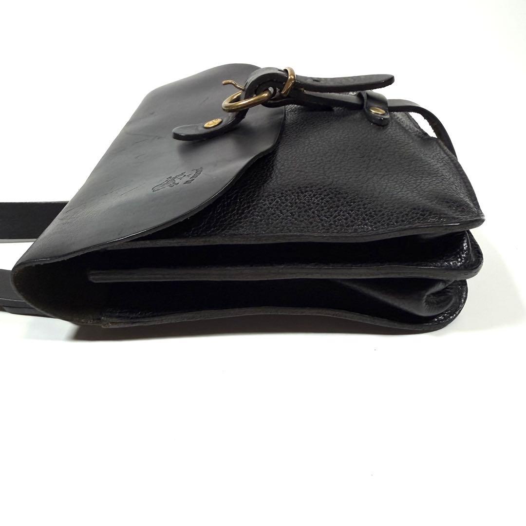 美品】イルビゾンテ ショルダーバッグ レザー シボ革 ゴールド金具
