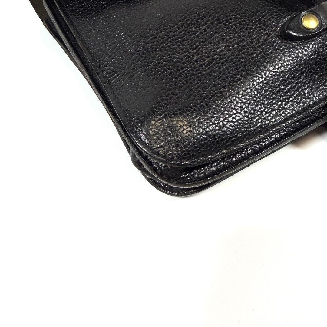 美品】イルビゾンテ ショルダーバッグ レザー シボ革 ゴールド金具