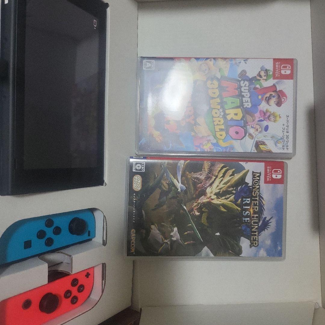 Nintendo Switch 本体 赤/青 Joy-Con ゲーム2本付き Nintendo Switch Joy-Con(L) ネオンブルー/(R) ネオンレッド 【新