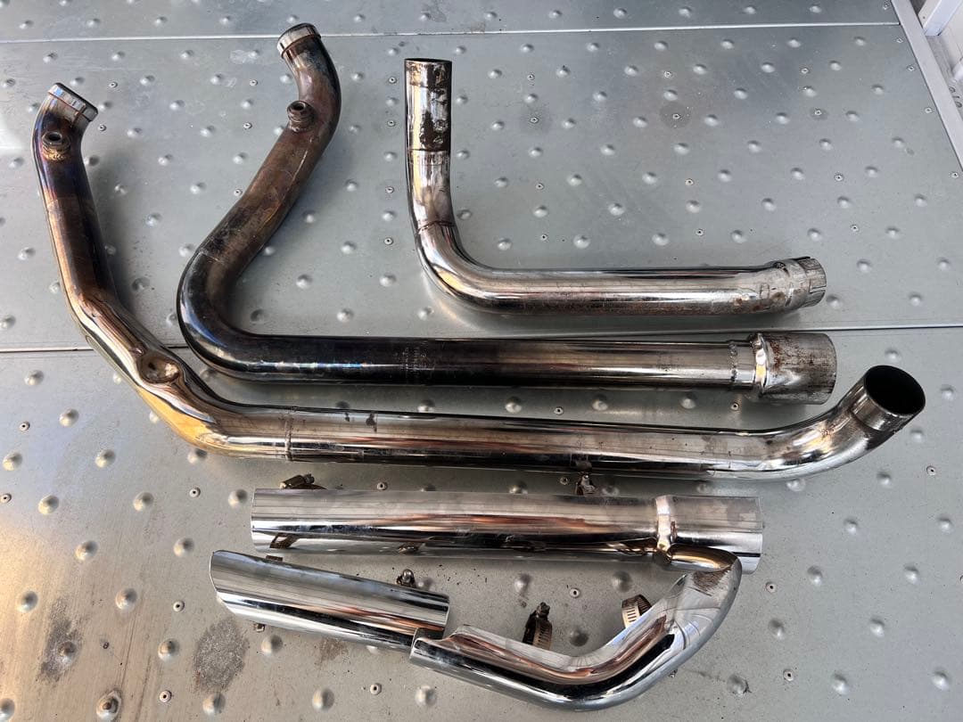 ハーレーダビッドソン 独立菅 ドレッサーデュアル 独立管 ヘッダーパイプ クローム Vance&Hines