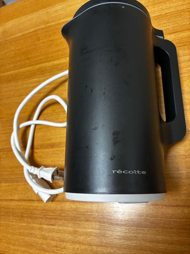 レコルト ソイ＆スープブレンダーブラック（中古・動作確認済み・外装に使用感あり） レコルト ソイ＆スープブレンダーブラック（中古・動作確認済み・外装