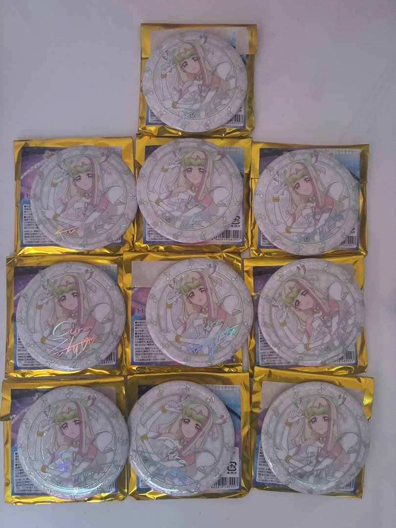 キミプリ展 缶バッジ キュアズキューン サイン 10点セット キミとアイドルプリキュア展 缶バッジ キュアズキューン サイン入り