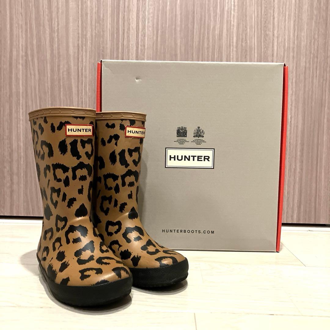 ハンター キッズ長靴 レオパード柄 ヒョウ柄 - メルカリ