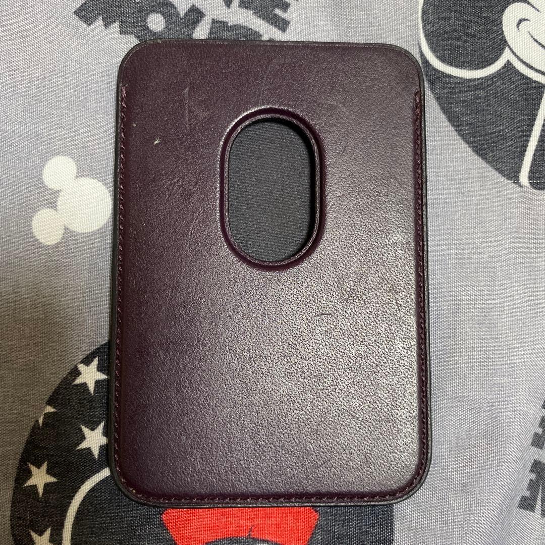 Apple 純正 MagSafe対応iPhoneレザーウォレット ダークチェリー - メルカリ