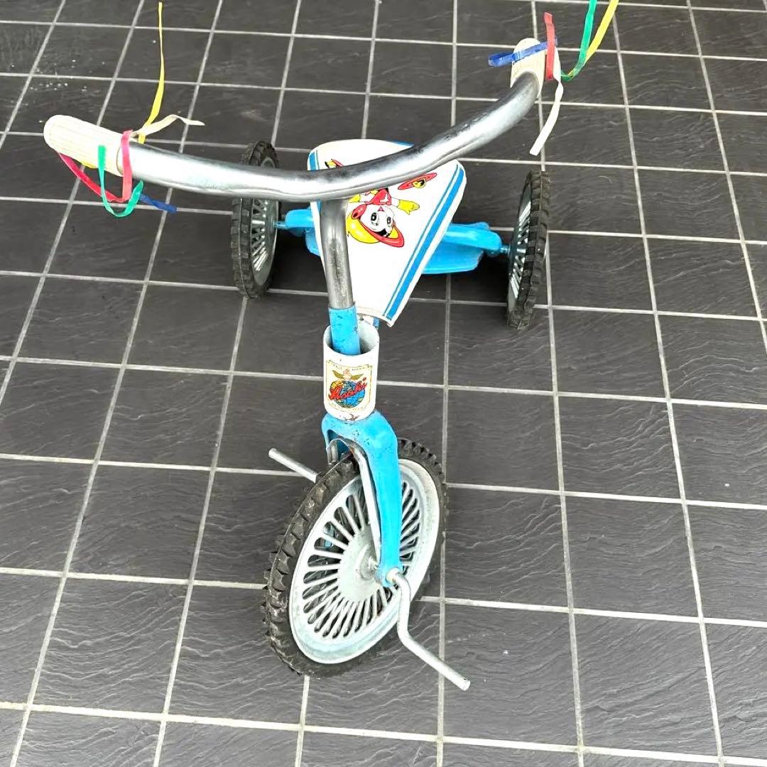 昭和レトロ アサヒ 三輪車 ブリキ製 子供用 トライシクル 当時物