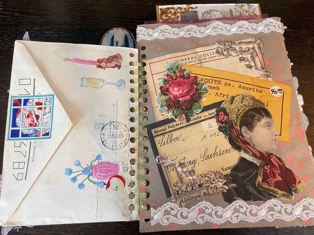 B)聖なるおすそ分けファイル コラージュ素材 レース