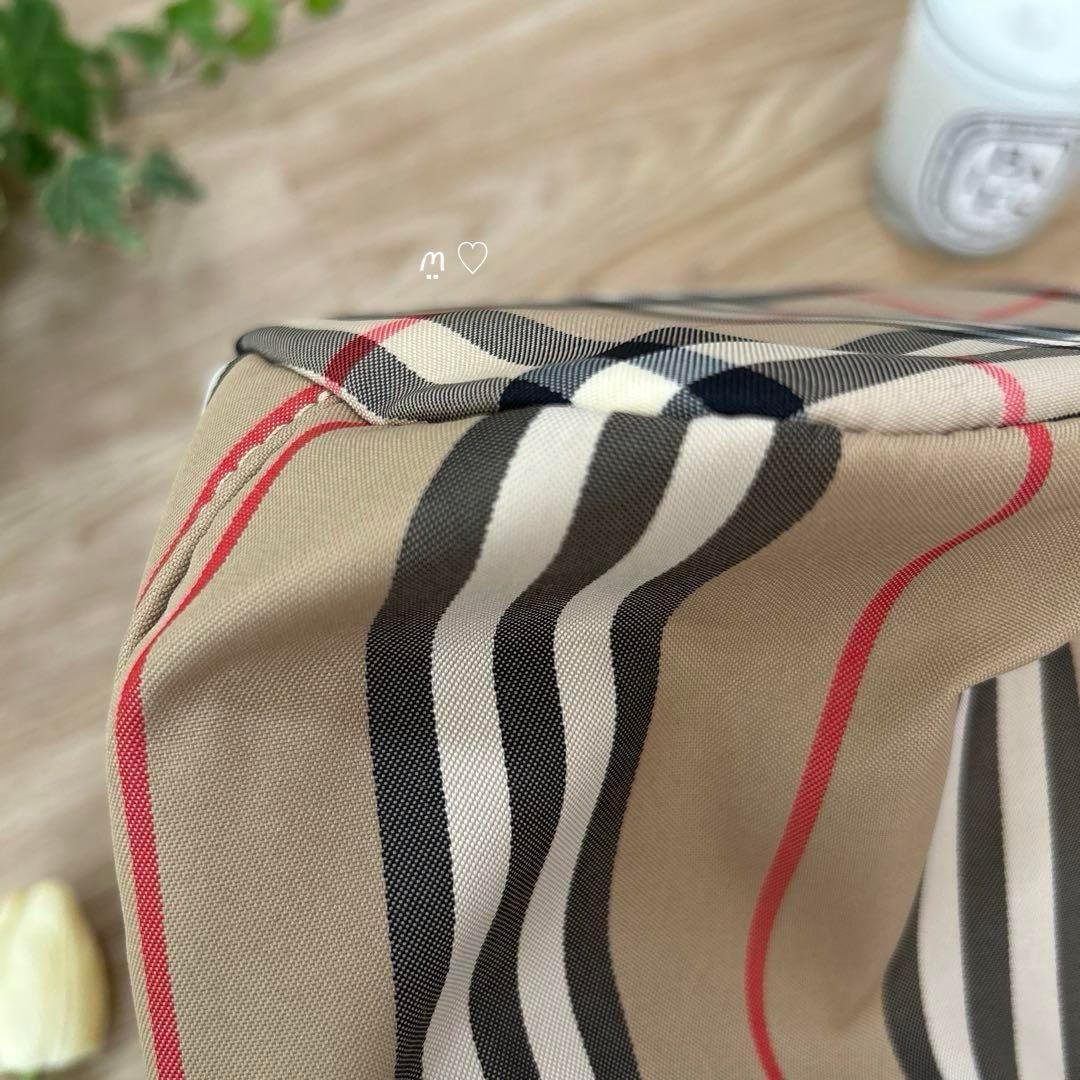 バーバリー アイコンストライプドローコードポーチ 巾着ショルダー