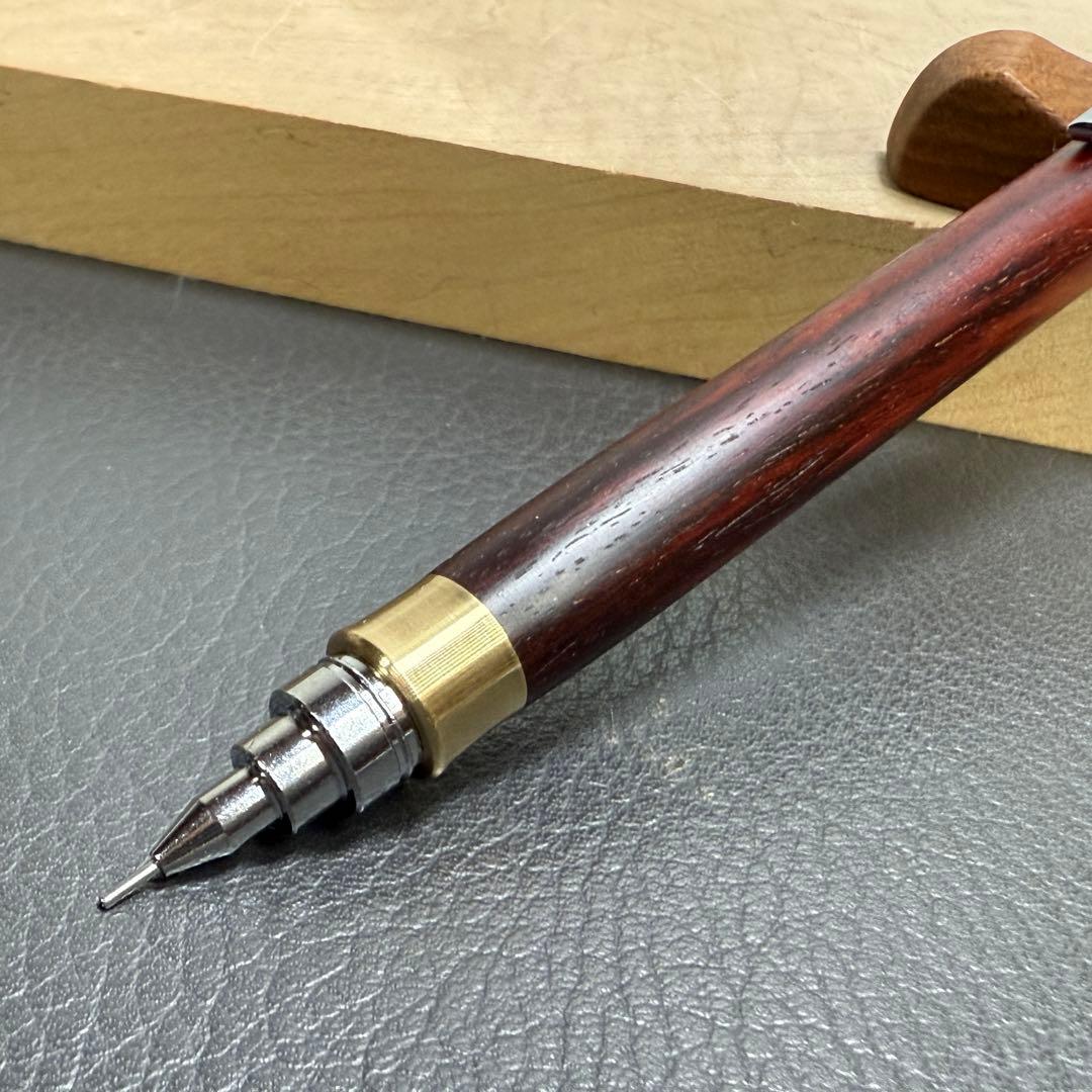 187紅木 木製シャーペン 最強低重心R 真鍮