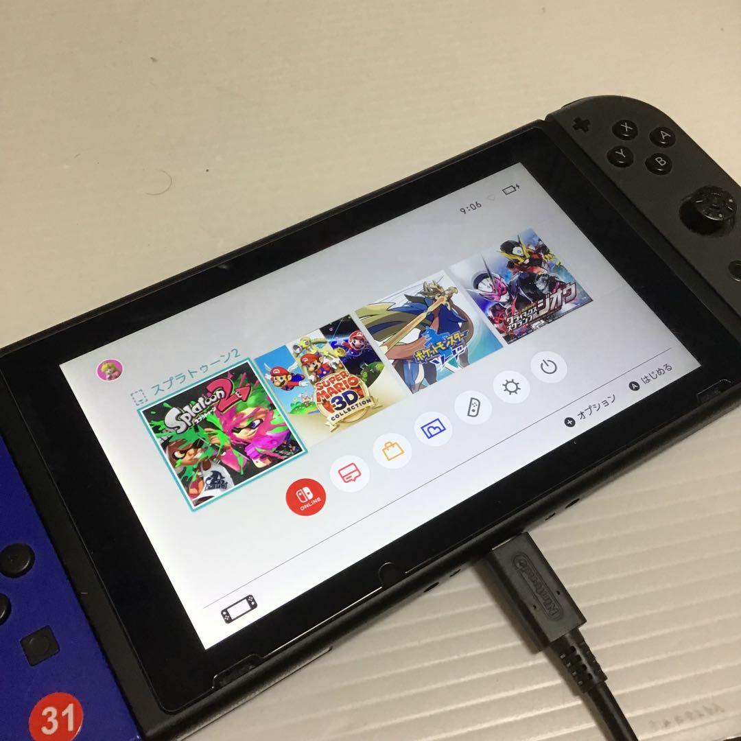 Nintendo Switch 本体 青/黒 新型 ジャンク品 - メルカリ