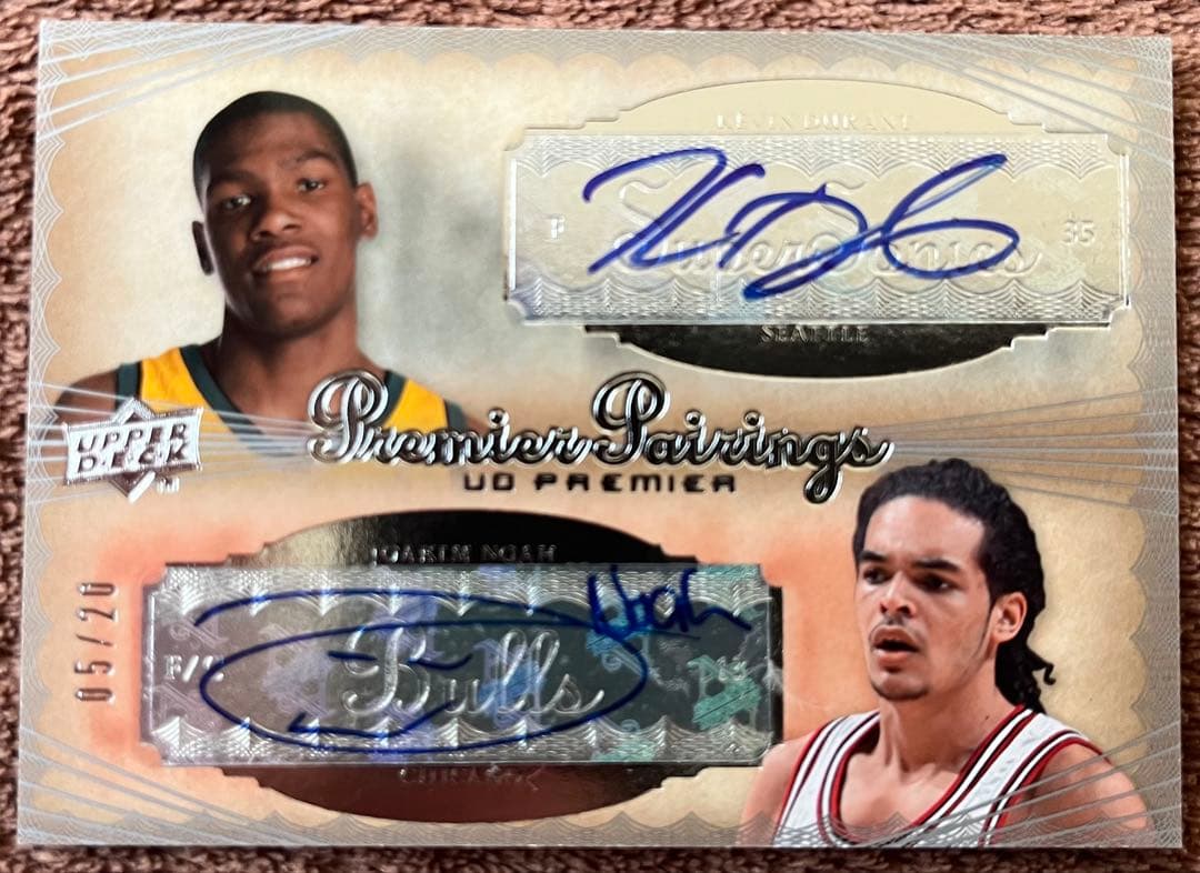 07-08 PREMIER K.DURANT & J.NOAH RC直筆サイン! - メルカリ