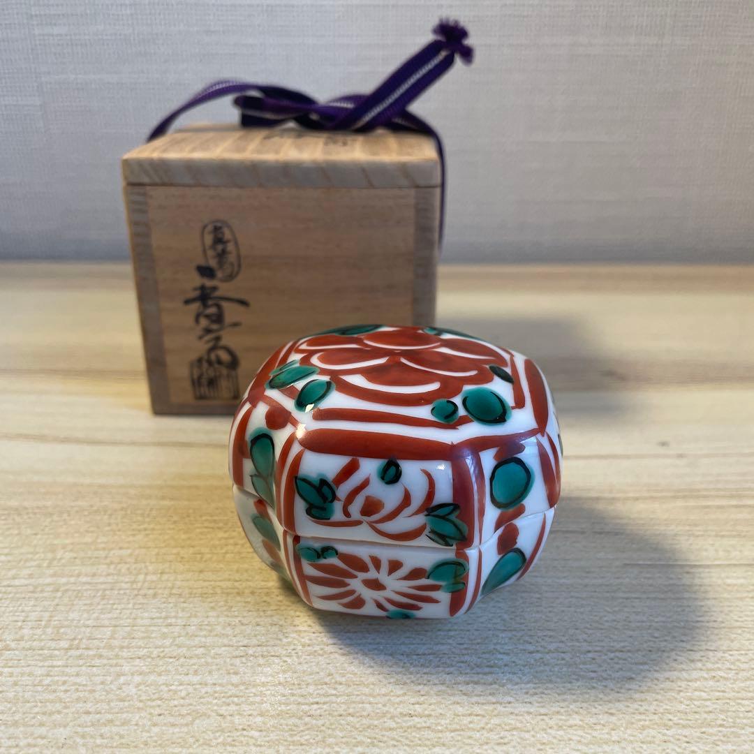 真葛香斎 赤絵香合 茶道具 - メルカリ