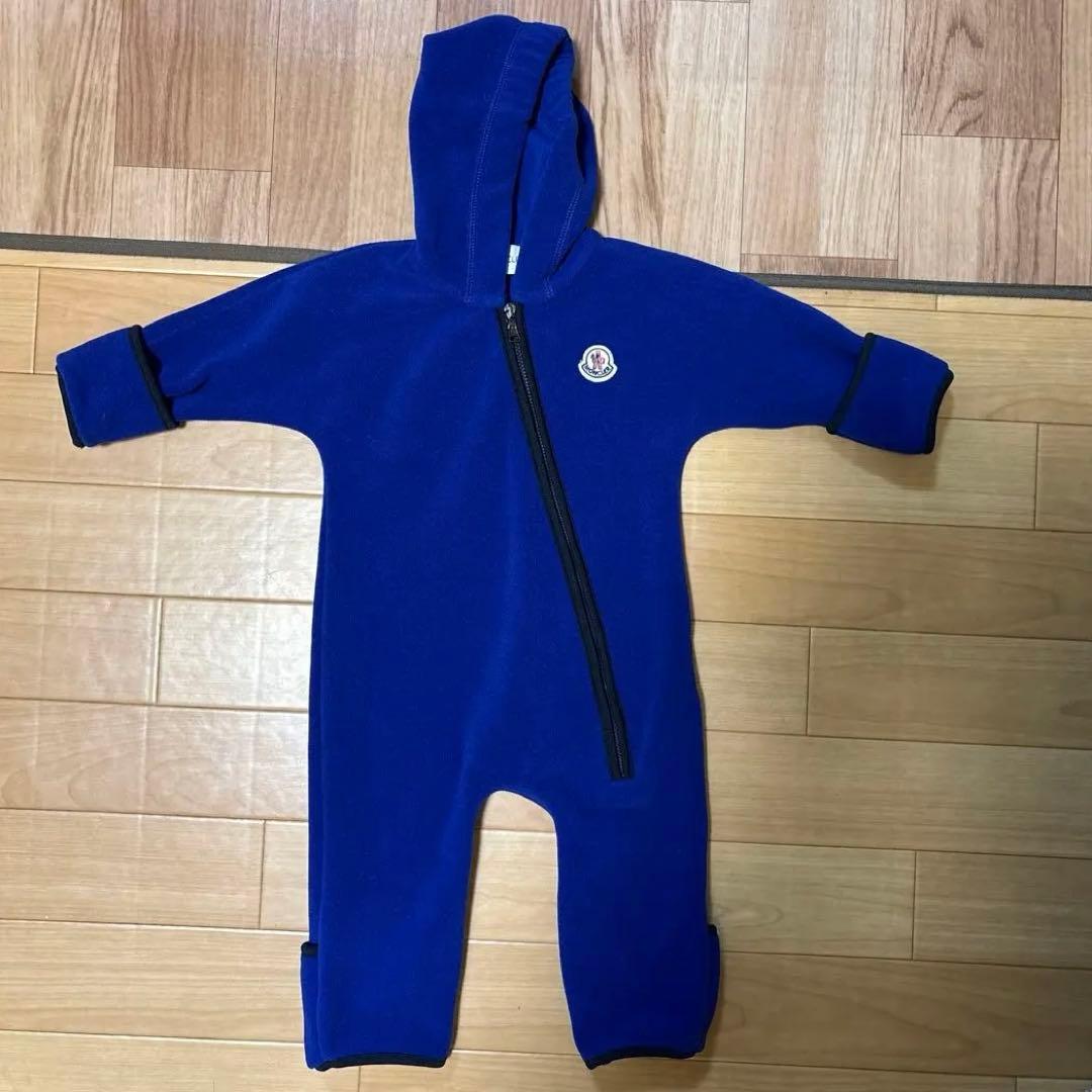 値下げ！MONCLER フード付きロンパース カバーオール ネイビーブルー カバーオール : ウェア 向けの キッズ | モンクレール
