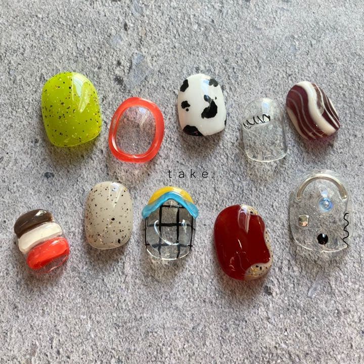 ネイルチップ　No.31 サイズオーダーページ チップサイズ表♡サイズオーダー方法 ネイルチップ（つけ爪） Sparkle