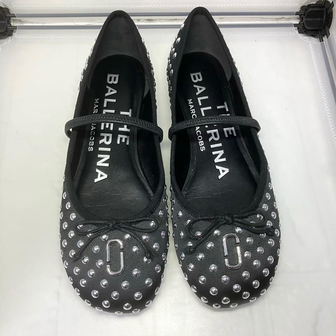 ☆極美品☆MARCJACOBSサブリナ スタッズ バレエ フラットシューズ 24