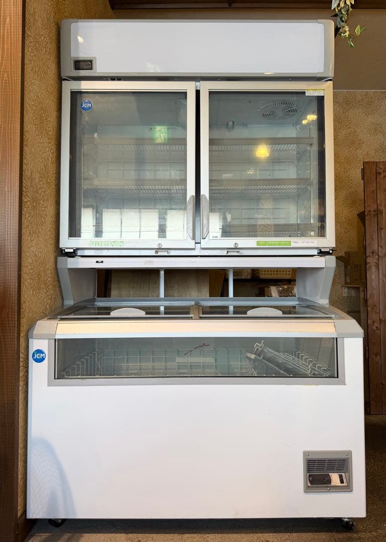 JCM業務用冷凍ショーケース JCM レビュー特典 冷凍ショーケース JCMCS-405 ラウンド扉 保冷庫 冷凍