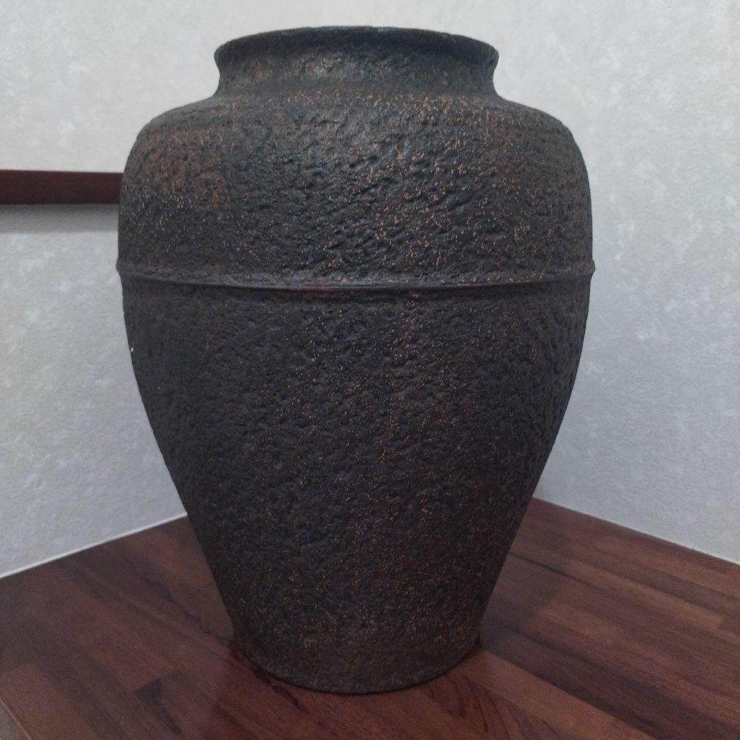 華道具　大型　南部鉄器 鉄製花瓶 壺 フラワーベース　8.2kg