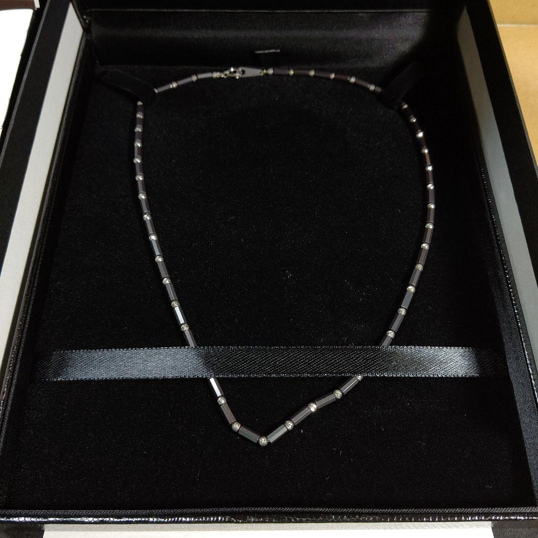 DisMoi ディモア ネックレス アスカブラック 43㎝ K18 WG 中古品