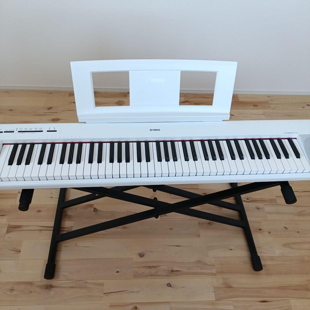 YAMAHA 電子キーボード（電子ピアノ）2019年製｜ スタンド付き、送料込み キーボードスタンド z型 キーボード スタンド 高さ調節 無段階 ピアノ